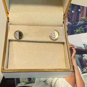 Freida Othman radiance collection Elegant Gold and Silver Stud Earrings